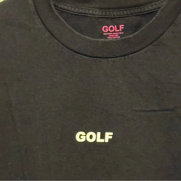 Golf Wang x Odd Future x Tyler The Creator-mini center logo tee-Black-Men’s Lrg - Picture 2 of 4